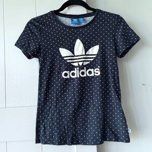 Adidas Originals Polka Dot Logo Tee – Women’s XS